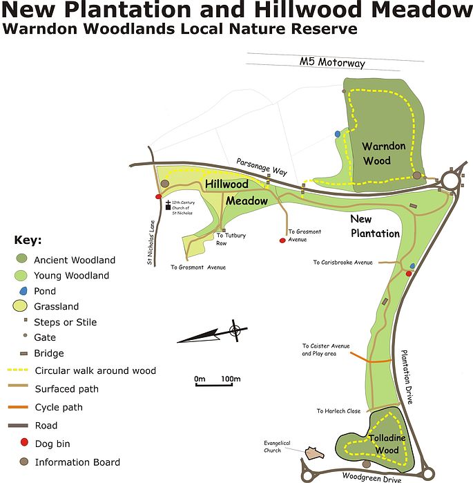 Map of New Plantation and Hillwood Meadow Map of New Plantation and Hillwood Meadow